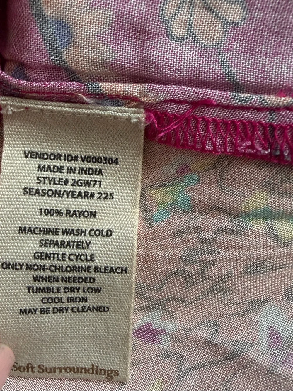 NWOT Soft Surroundings Orange & Magenta Paisley Print Maxi Skirt size large